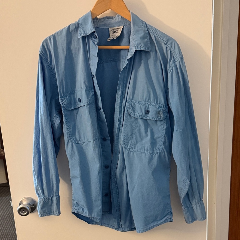 ACA JOE VINTAGE Men's Sky Blue Casual Button Down Shirt